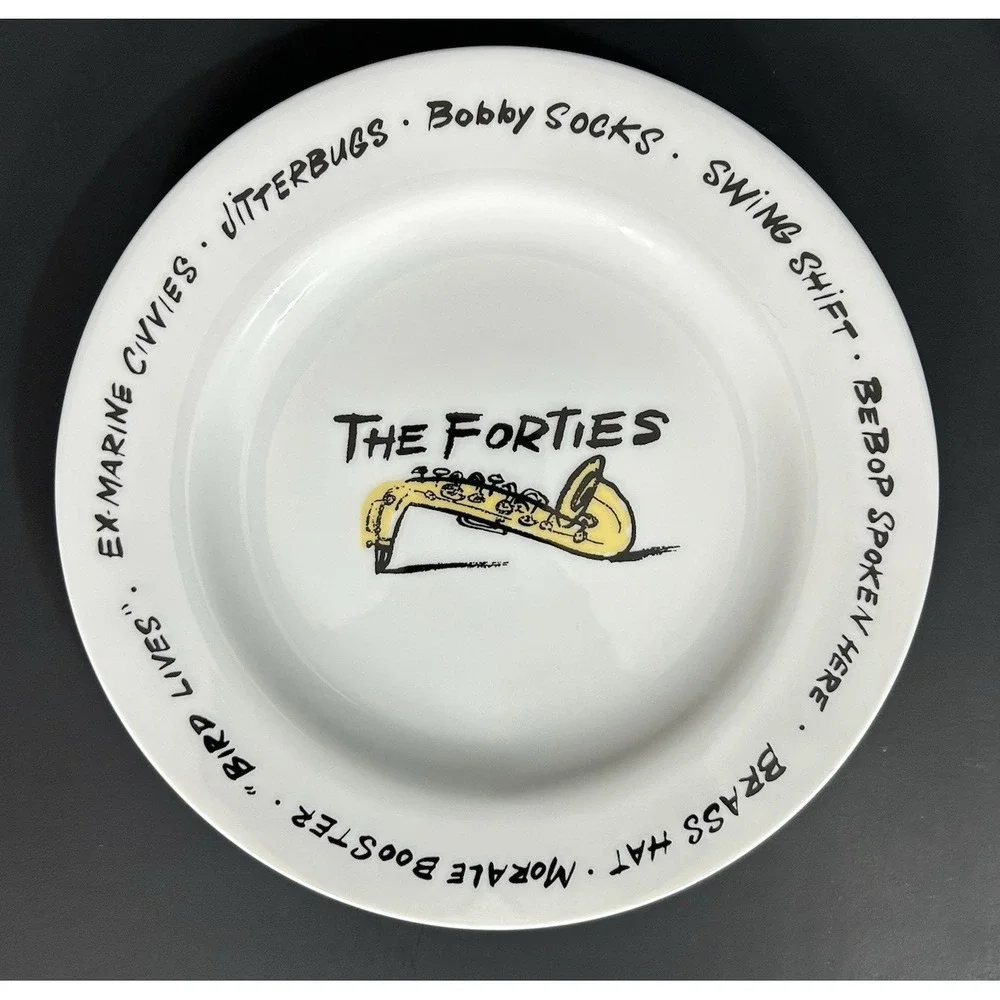 Pottery Barn Millennium Series Decade Salad Dessert Plates Set of 12 Retro